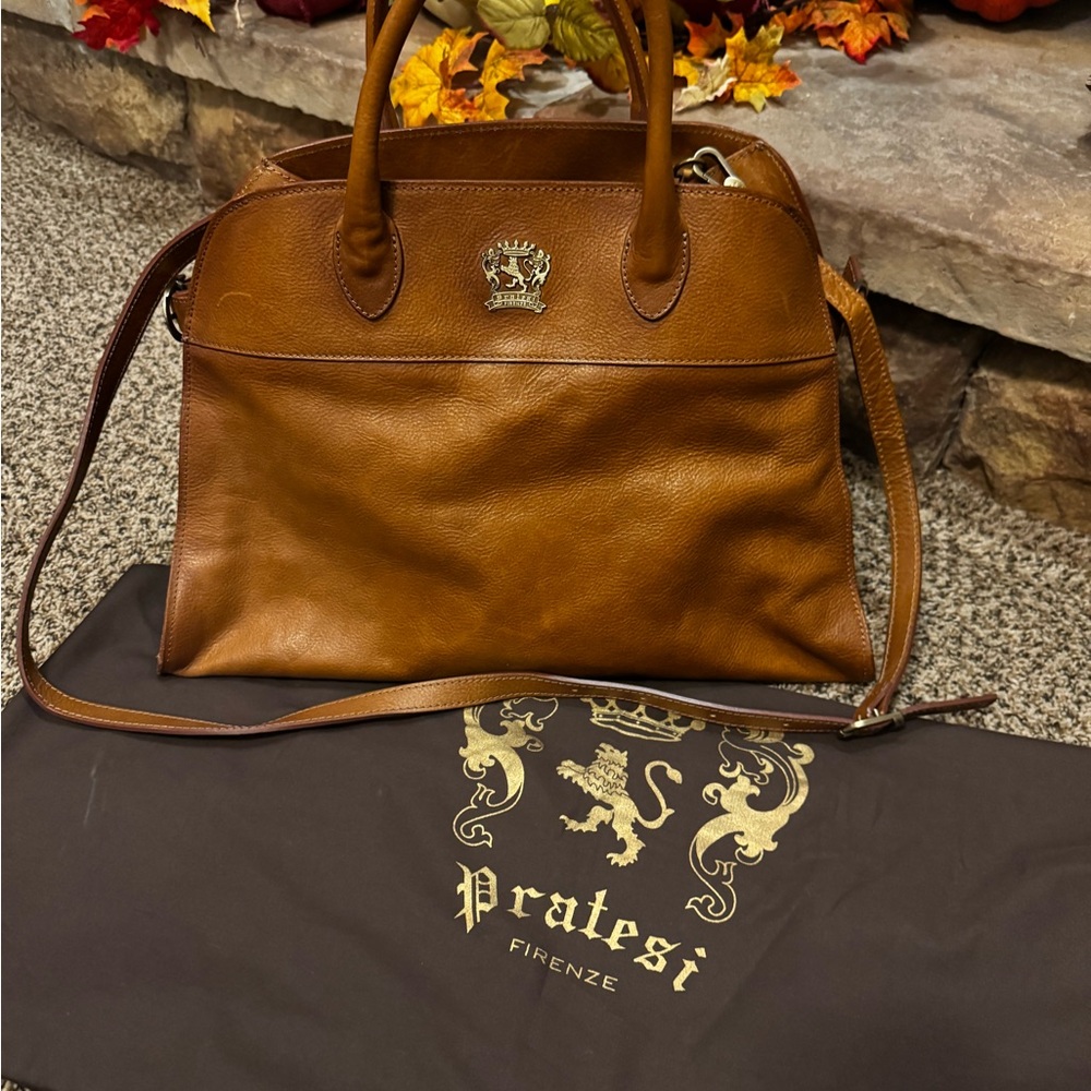 Pratesi Firenze Brown Leather Satchel